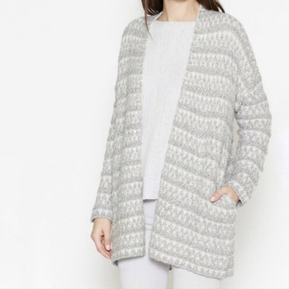 Joie Oversized Lerado Boucle Open Front Cardigan S